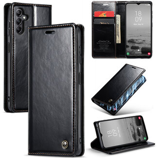 CaseMe CaseMe - Telefoonhoesje geschikt voor Samsung Galaxy A14 5G - Flip Wallet Case - Zwart