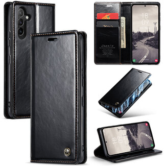 CaseMe CaseMe - Telefoonhoesje geschikt voor Samsung Galaxy A54 5G - Flip Wallet Case - Zwart