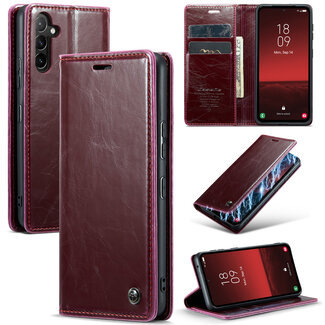 CaseMe CaseMe - Telefoonhoesje geschikt voor Samsung Galaxy A54 5G - Flip Wallet Case - Rood