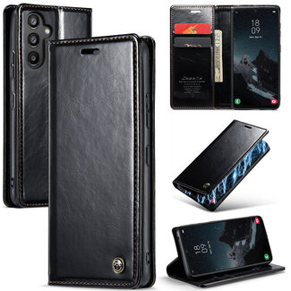 CaseMe CaseMe - Telefoonhoesje geschikt voor Samsung Galaxy A34 5G - Flip Wallet Case - Zwart