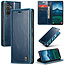 CaseMe - Telefoonhoesje geschikt voor Samsung Galaxy A34 5G - Flip Wallet Case - Magneetsluiting - Blauw