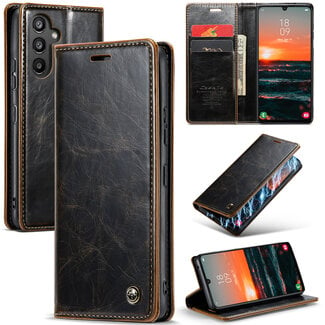 CaseMe CaseMe - Telefoonhoesje geschikt voor Samsung Galaxy A34 5G - Flip Wallet Case - Bruin