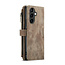 CaseMe - Hoesje geschikt voor Samsung Galaxy A54 5G - Wallet Book Case - met Rits en Magneetsluiting - met RFID bescherming - Bruin
