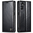 CaseMe - Telefoonhoesje geschikt voor Samsung Galaxy A14 5G - Flip Wallet Case - Magneetsluiting - Zwart