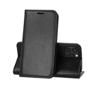 Case2go Case2go - Telefoonhoesje geschikt voor Samsung Galaxy S23 Ultra - Magnet elite book case - Zwart