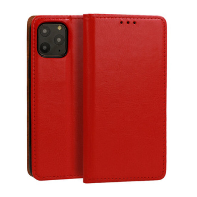Case2go - Hoesje geschikt voor Samsung Galaxy S23 Ultra - Book Case - Rood