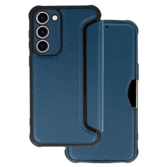 vaardigheid Ben depressief heuvel Case2go Case2go - Telefoonhoesje geschikt voor Samsung Galaxy A14 5G -  Razor Carbon Book case - Marine Blauw | Case2go.nl