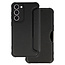 Case2go - Telefoonhoesje geschikt voor Samsung Galaxy S23 - Razor Carbon Book case - Zwart