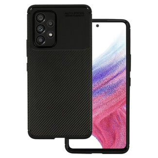 Case2go Case2go - Telefoonhoesje geschikt voor Samsung Galaxy A34 5G - Vennus Carbon case - Zwart