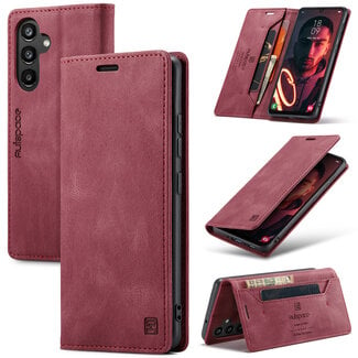 CaseMe CaseMe - Telefoonhoesje geschikt voor Samsung Galaxy A34 5G - Flip Wallet Case - Rood