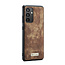 CaseMe - Telefoonhoesje geschikt voor Samsung Galaxy A34 5G - 2 in 1 Book Case en Back Cover - Bruin