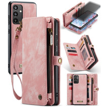 CaseMe - Telefoonhoesje geschikt voor Samsung Galaxy A34 5G - 2 in 1 Book Case en Back Cover - Roze