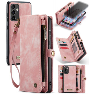 CaseMe CaseMe - Telefoonhoesje geschikt voor Samsung Galaxy A54 5G - 2 in 1 Book Case en Back Cover - Roze