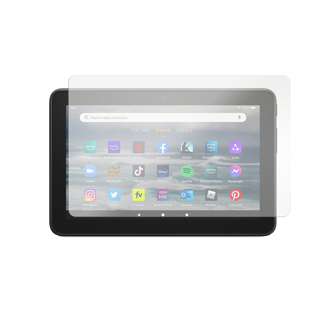 Case2go - Tablet Screenprotector geschikt voor Amazon Fire 7 (2022) - Tempered Glass - Case Friendly - Transparant afbeelding