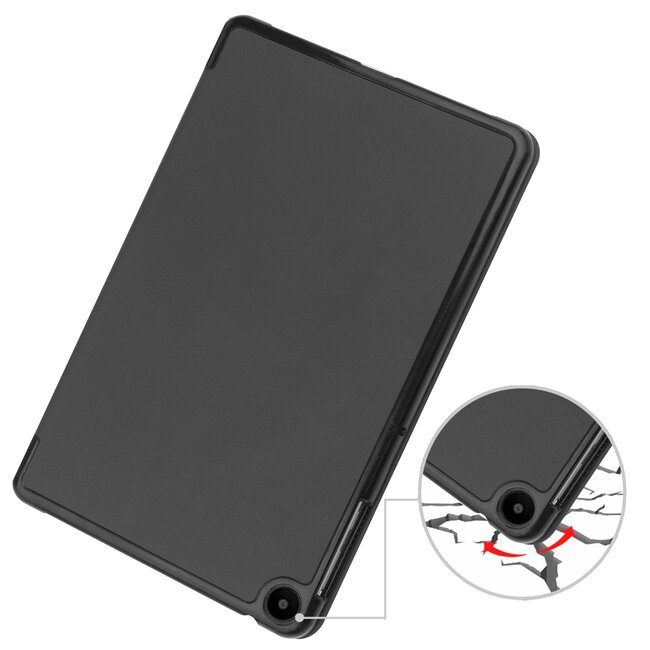 Tablet hoes geschikt voor Huawei MatePad SE 10.4 Inch - Tri-Fold Book Case - Zwart