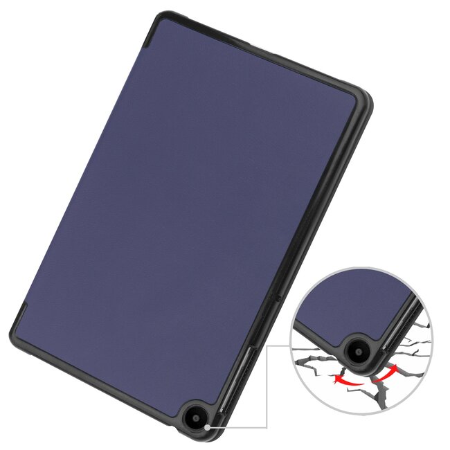 Tablet hoes geschikt voor Huawei MatePad SE 10.4 Inch - Tri-Fold Book Case - Donker Blauw