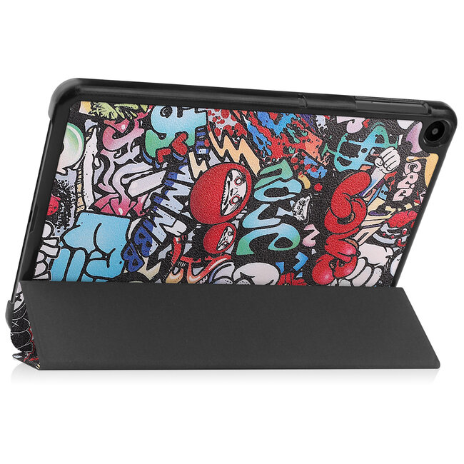 Tablet hoes geschikt voor Huawei MatePad SE 10.4 Inch - Tri-Fold Book Case - Graffiti