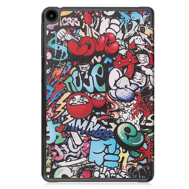Tablet hoes geschikt voor Huawei MatePad SE 10.4 Inch - Tri-Fold Book Case - Graffiti