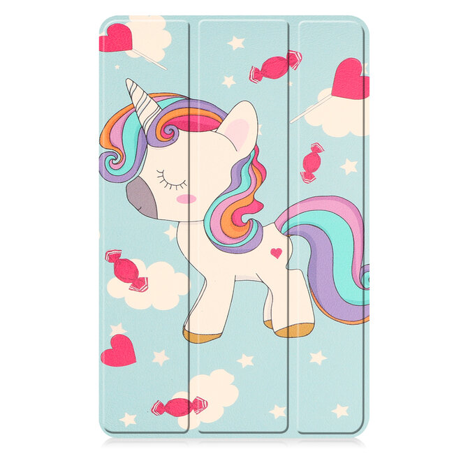 Tablet hoes geschikt voor Huawei MatePad SE 10.4 Inch - Tri-Fold Book Case - Eenhoorn