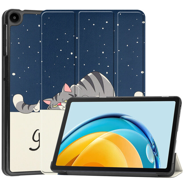 Tablet hoes geschikt voor Huawei MatePad SE 10.4 Inch - Tri-Fold Book Case - Good Night