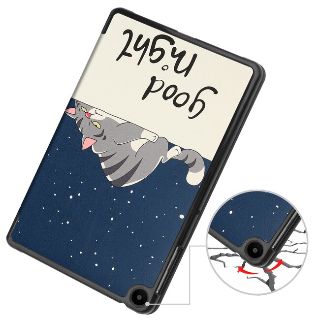 Tablet hoes geschikt voor Huawei MatePad SE 10.4 Inch - Tri-Fold Book Case - Good Night