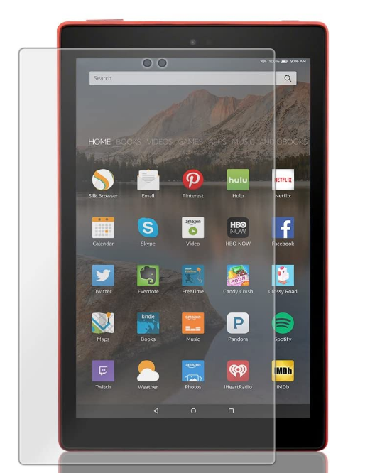 Case2go - Tablet Screenprotector geschikt voor Amazon Fire HD 7 (2022) - Tempered Glass - Case Friendly - Transparant afbeelding