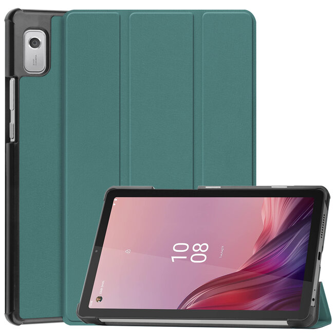 Case2go - Tablet Hoes geschikt voor Lenovo Tab M9 - Tri-Fold Book Case - Groen