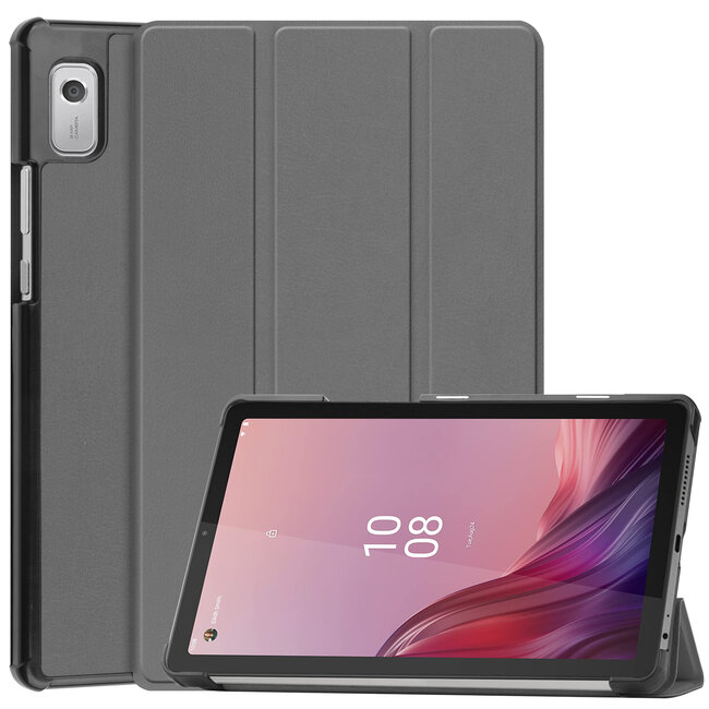 Case2go - Tablet Hoes geschikt voor Lenovo Tab M9 - Tri-Fold Book Case - Grijs