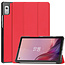 Case2go - Tablet Hoes geschikt voor Lenovo Tab M9 - Tri-Fold Book Case - Rood