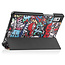 Case2go - Tablet Hoes geschikt voor Lenovo Tab M9 - Tri-Fold Book Case - Graffiti