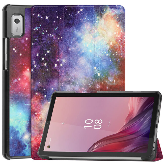 Case2go - Tablet Hoes geschikt voor Lenovo Tab M9 - Tri-Fold Book Case - Galaxy