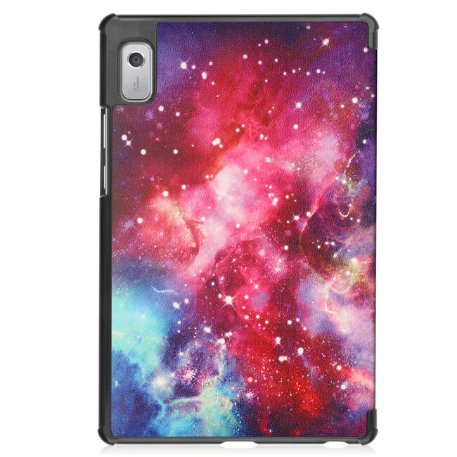 Case2go - Tablet Hoes geschikt voor Lenovo Tab M9 - Tri-Fold Book Case - Galaxy