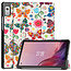 Case2go - Tablet Hoes geschikt voor Lenovo Tab M9 - Tri-Fold Book Case - Vlinders