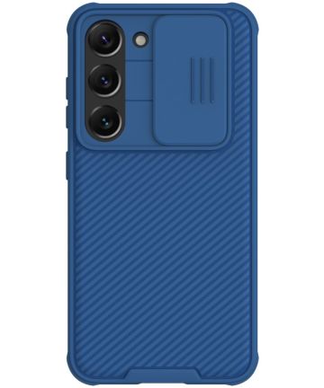 Telefoonhoesje geschikt voor Samsung Galaxy S23 Plus - Nillkin CamShield Pro Case - Donker Blauw afbeelding