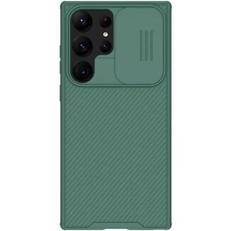 Nillkin Telefoonhoesje geschikt voor Samsung Galaxy S23 Ultra - Nillkin CamShield Pro Case - Groen