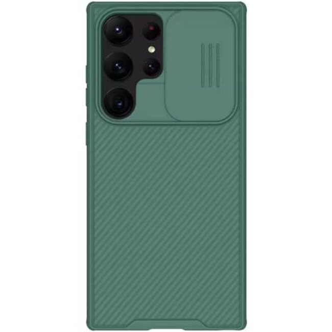 Telefoonhoesje geschikt voor Samsung Galaxy S23 Ultra - Nillkin CamShield Pro Case - Groen