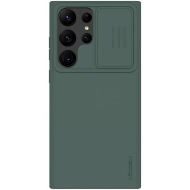 Telefoonhoesje geschikt voor Samsung Galaxy S23 Ultra - Nillkin CamShield Silconen case - Groen