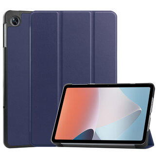 Case2go Case2go - Tablet hoes geschikt voor Oppo Pad Air 10.36 Inch (2022) - Tri-Fold Book Case - Met Auto Wake/Sleep functie - Donker Blauw
