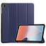 Case2go - Tablet hoes geschikt voor Oppo Pad Air 10.36 Inch (2022) - Tri-Fold Book Case - Met Auto Wake/Sleep functie - Donker Blauw