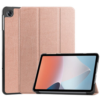 Case2go Case2go - Tablet hoes geschikt voor Oppo Pad Air 10.36 Inch (2022) - Tri-Fold Book Case - Met Auto Wake/Sleep functie - Rose Goud