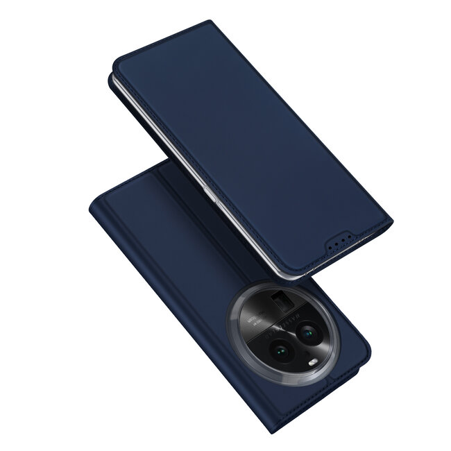 Dux Ducis - Telefoon Hoesje geschikt voor de OPPO Find X6 Pro - Skin Pro Book Case - Donker blauw