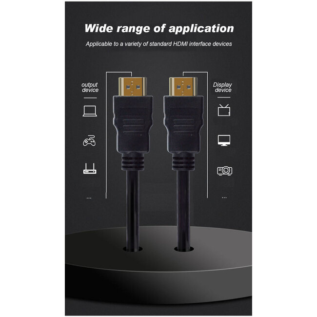 HDMI kabel - 10 Meter -  Geschikt voor Playstation 5, TV en Xbox Series X - Ultra HDTV - 4K - Zwart