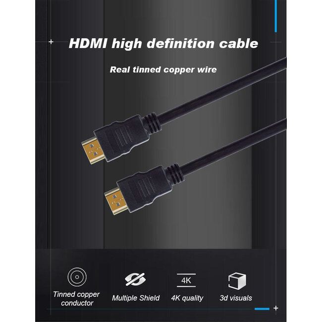 Case2go HDMI kabel 5 Meter Geschikt voor Playstation 5, TV en Xbox Series X Ultra HDTV