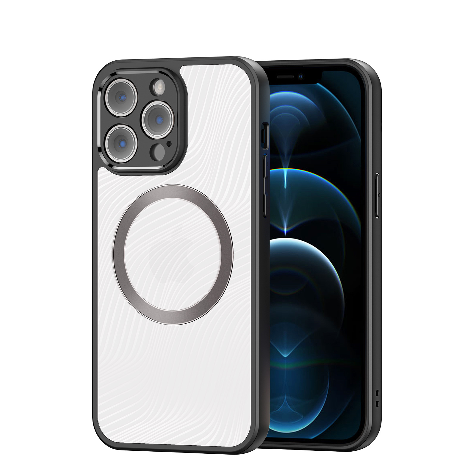 Dux Ducis - Telefoon Hoesje geschikt voor de iPhone 12 Pro - Back Cover - Aimo Series - Zwart afbeelding