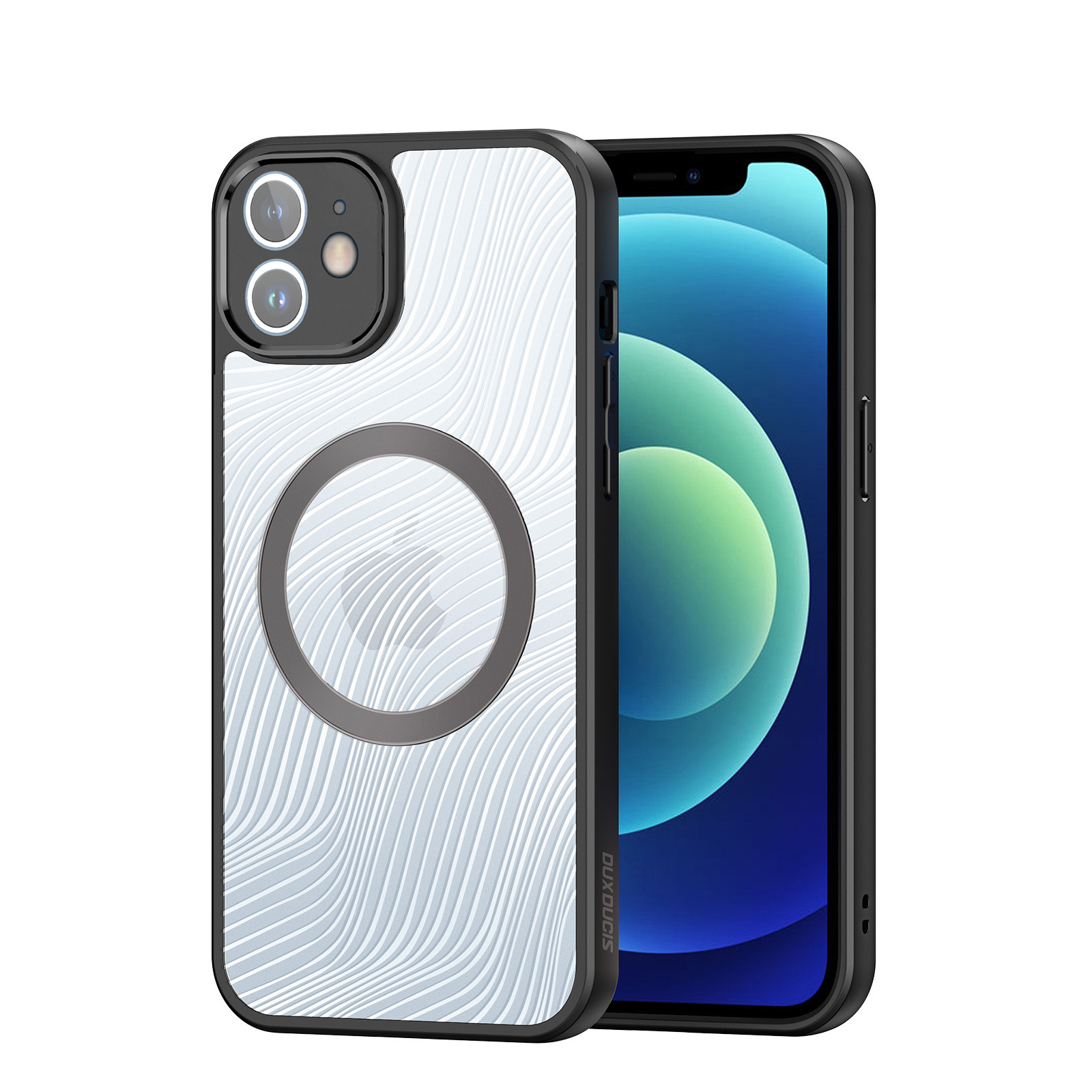 Dux Ducis - Telefoon Hoesje geschikt voor de iPhone 12 - Back Cover - Aimo Series - Zwart afbeelding