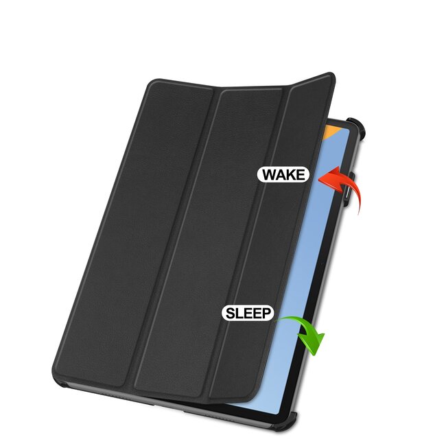 Case2go - Tablet hoes geschikt voor Huawei MatePad 11 (2023) - Tri-Fold Book Case - Auto Wake/Sleep functie - Zwart