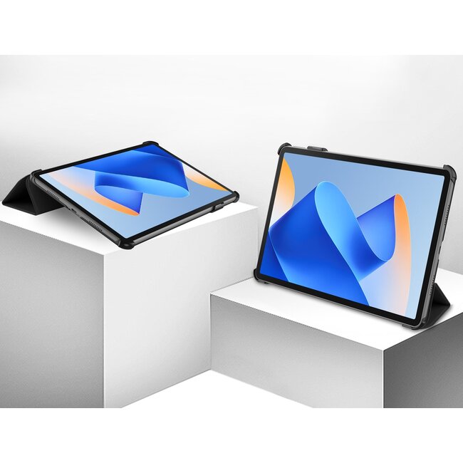 Case2go - Tablet hoes geschikt voor Huawei MatePad 11 (2023) - Tri-Fold Book Case - Auto Wake/Sleep functie - Zwart