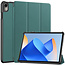 Case2go - Tablet hoes geschikt voor Huawei MatePad 11 (2023) - Tri-Fold Book Case - Auto Wake/Sleep functie - Donker Groen