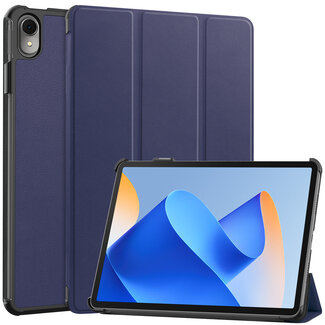 Case2go Case2go - Tablet hoes geschikt voor Huawei MatePad 11 (2023) - Tri-Fold Book Case - Auto Wake/Sleep functie - Donker Blauw