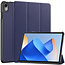 Case2go - Tablet hoes geschikt voor Huawei MatePad 11 (2023) - Tri-Fold Book Case - Auto Wake/Sleep functie - Donker Blauw